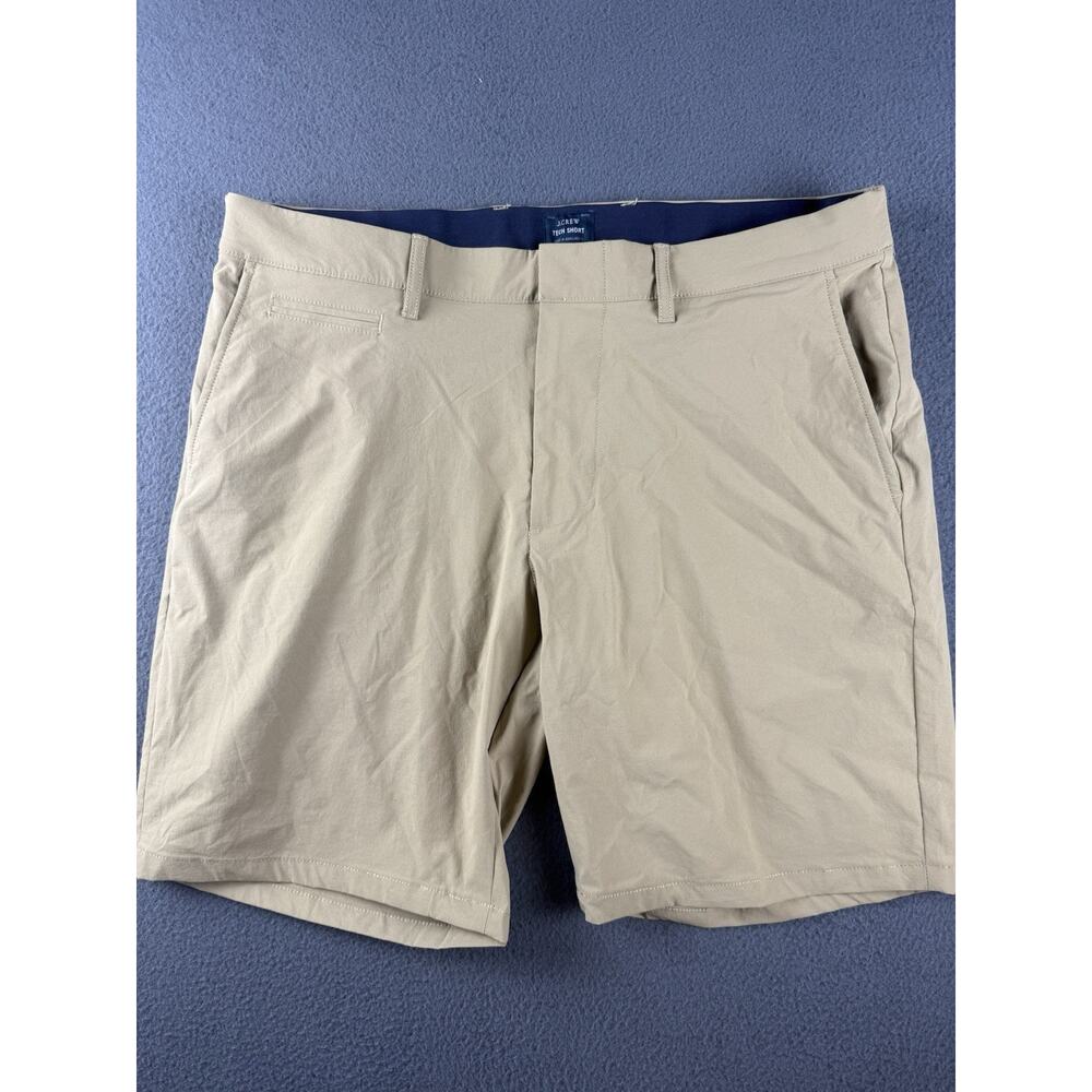 J. Crew Trademark 9 Inch Tech Short Men's Size 35 Tan Chinos Golf Casual Preppy